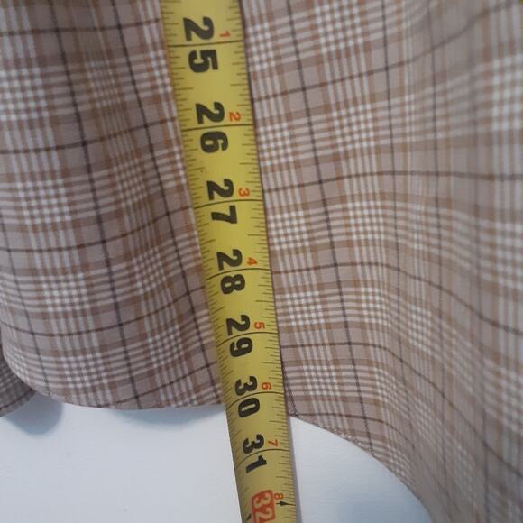 Brooks Brothers Mens L Brown Plaid Long Sleeve Button Up Shirt Non Iron Slim Fit - Picture 8 of 8